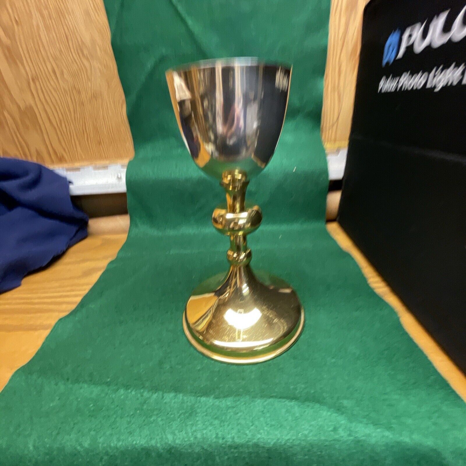 Nice Traditional Vintage Catholic Chalice, with Sterling Cup