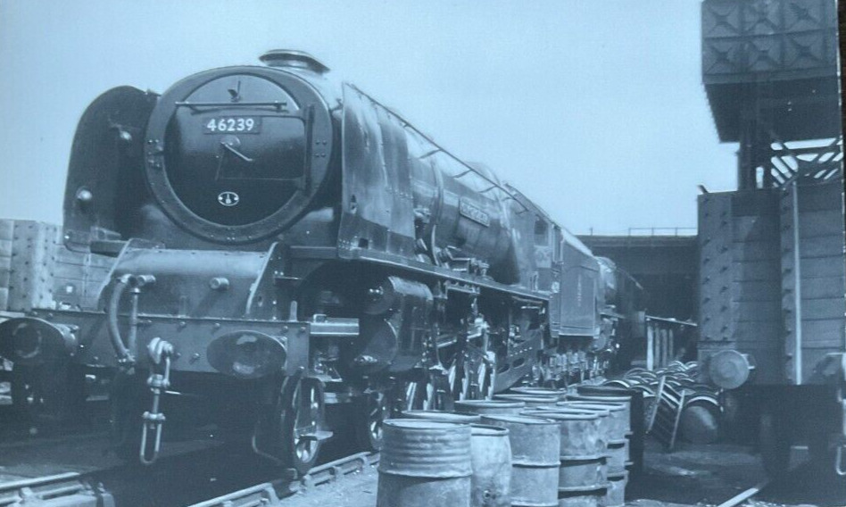 Steam Train  46239   - Black White photograph - 5 1/2ins x 3 1/2ins- See note