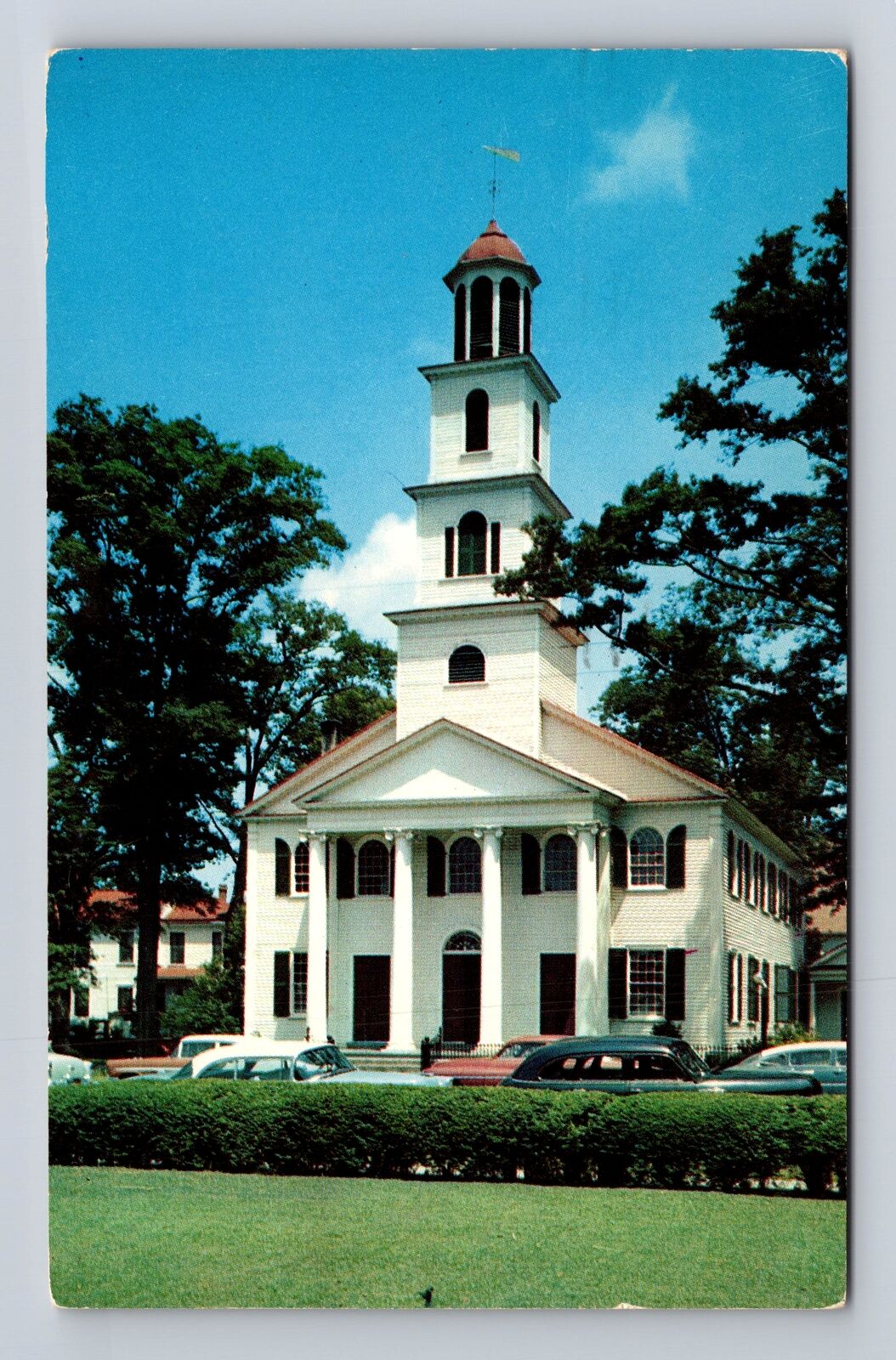 New Bern NC-North Carolina, First Presbyterian Church, Vintage c1961 Postcard