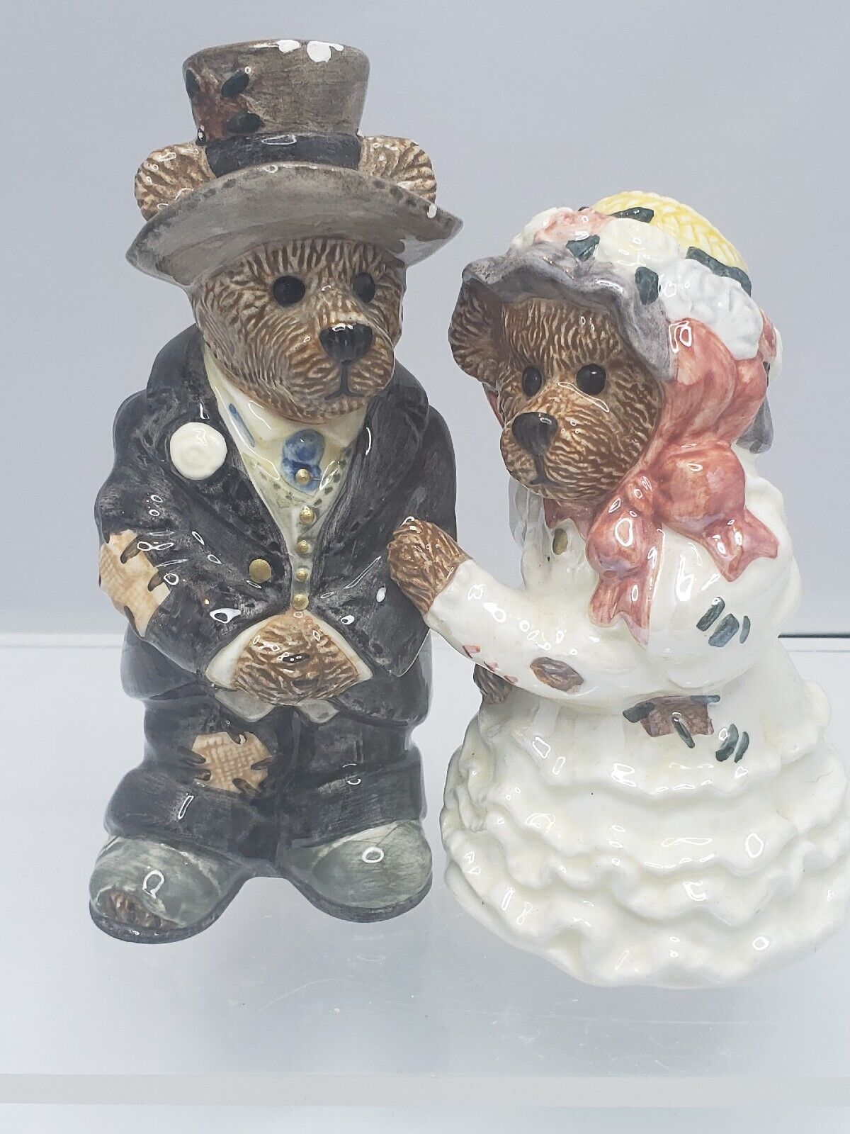 Vintage Boyds Bears Bride and Groom Salt and Pepper Shakers Authentic Bearware
