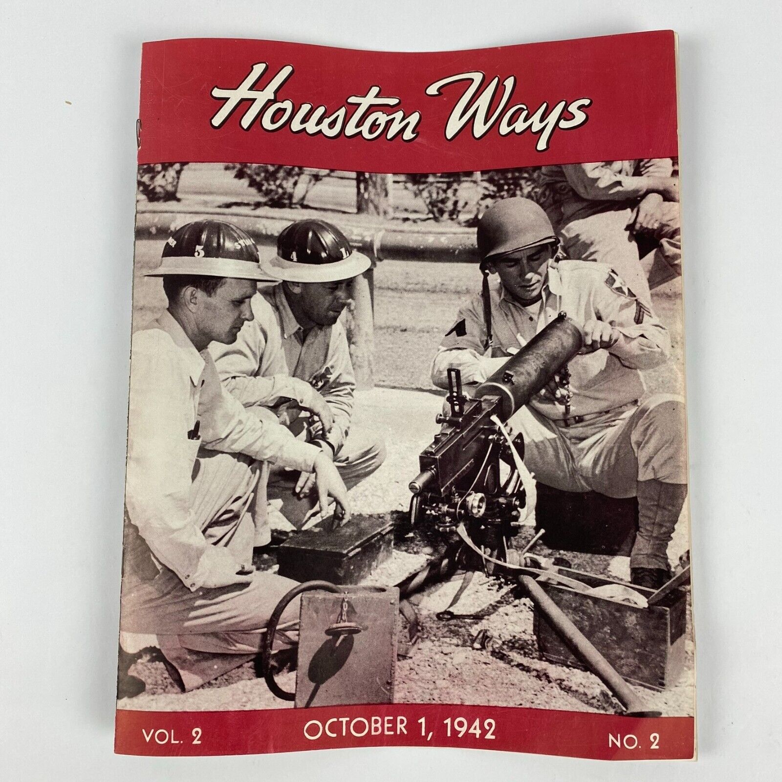 1942 Oct WWII Era Houston Ways Shipbulding Merchant Employee Magazine TX VTG