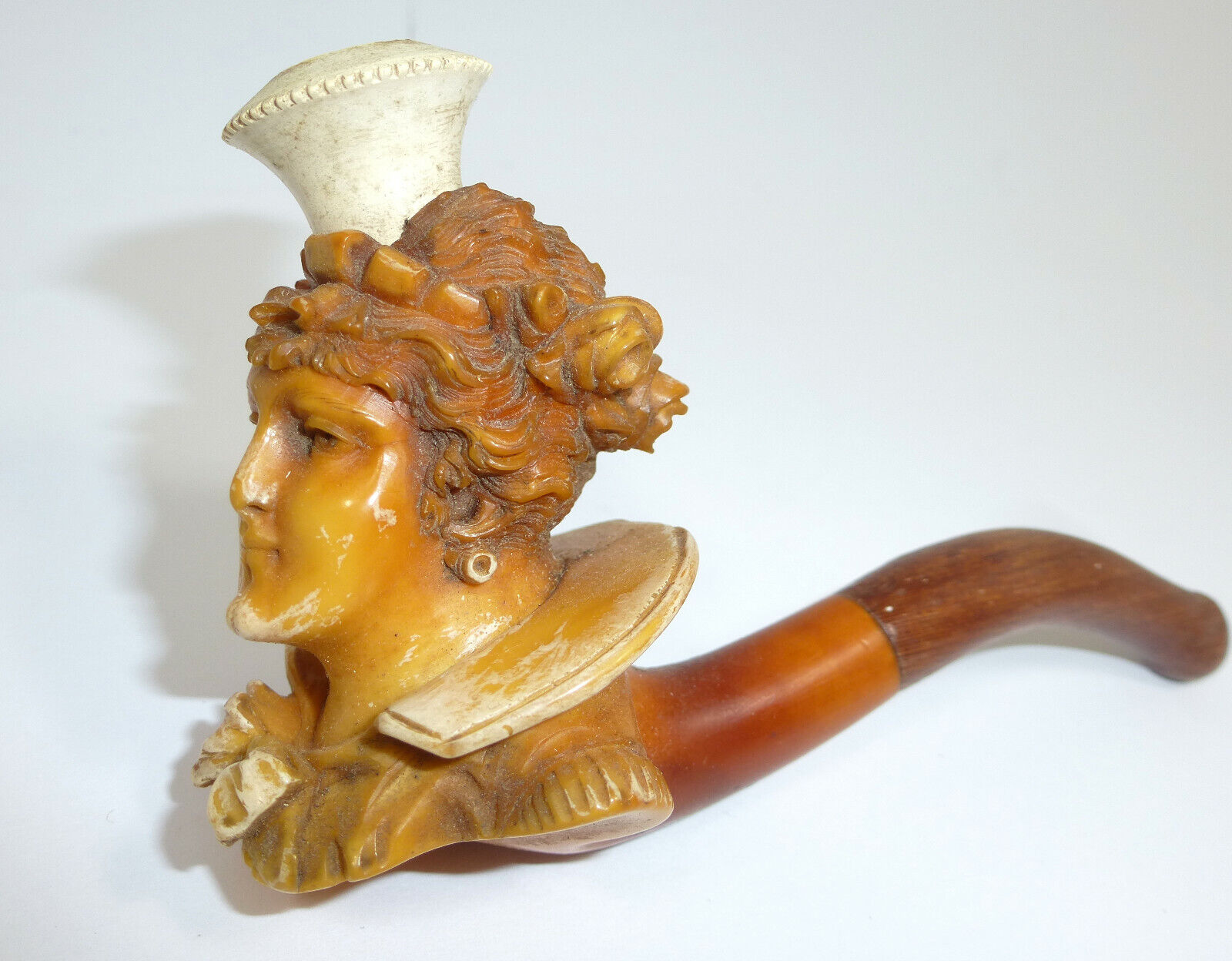 Beautiful Old Meerschaum Pipe IN The Case XIX Century Whistles