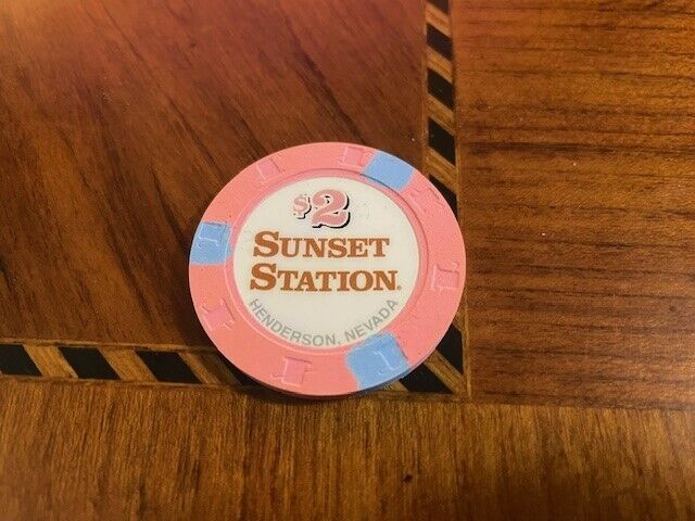 $2 Sunset Station Poker Chip issued December 2023, Henderson, NV