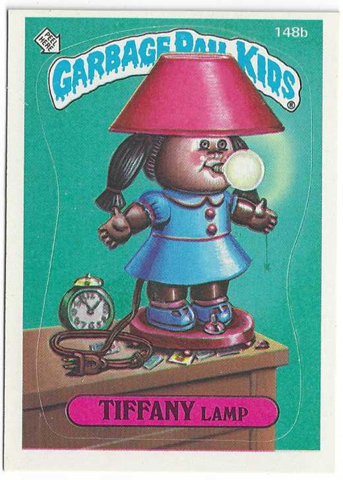 1986 Topps Garbage Pail Kids Tiffany Lamp #148b Color Registration Error