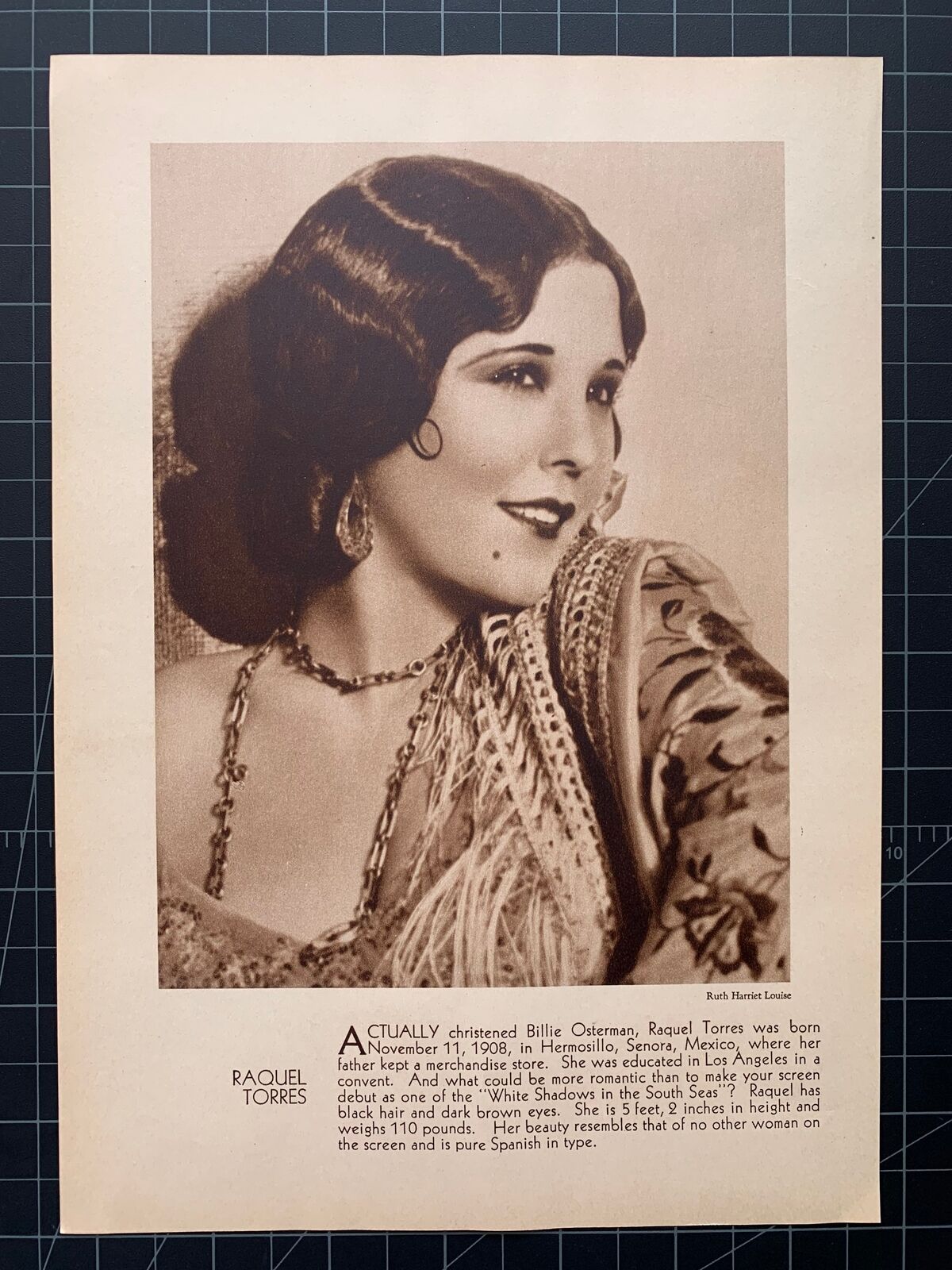 Vintage Raquel Torres Photoplay Portrait Print