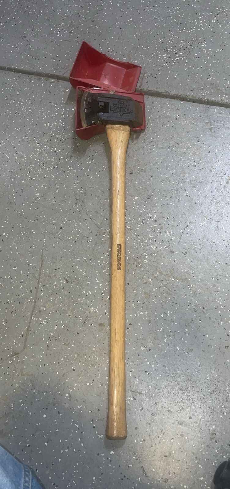 Vintage Woodsman THE GREAT DIVIDER Axe Spitting Firewood