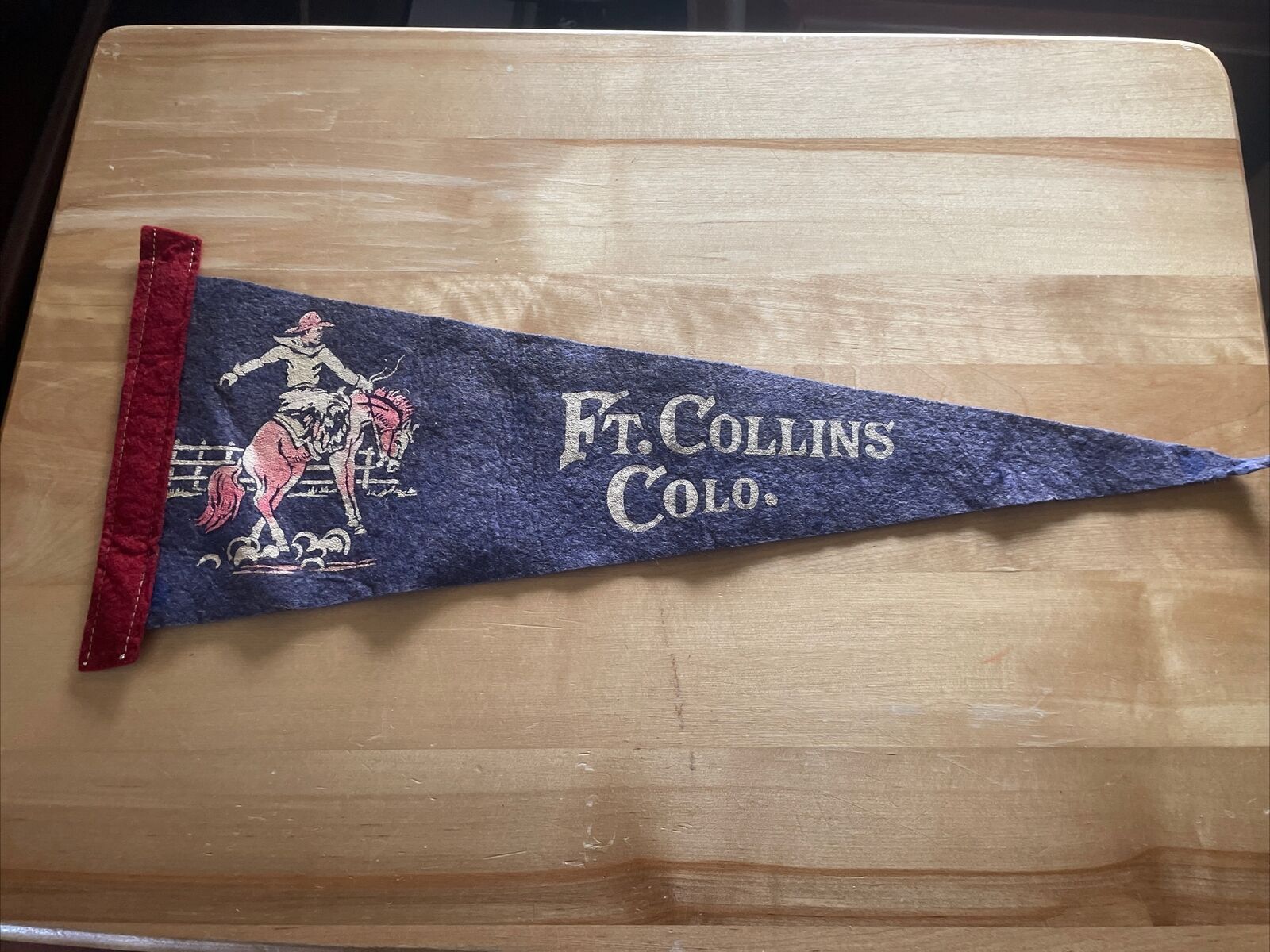 Vintage Fort Collins Colorado Pennant