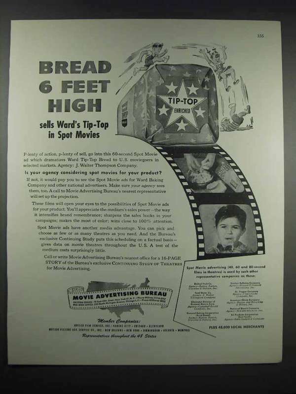 1948 Movie Advertising Bureau Ad - Ward\'s Tip-Top