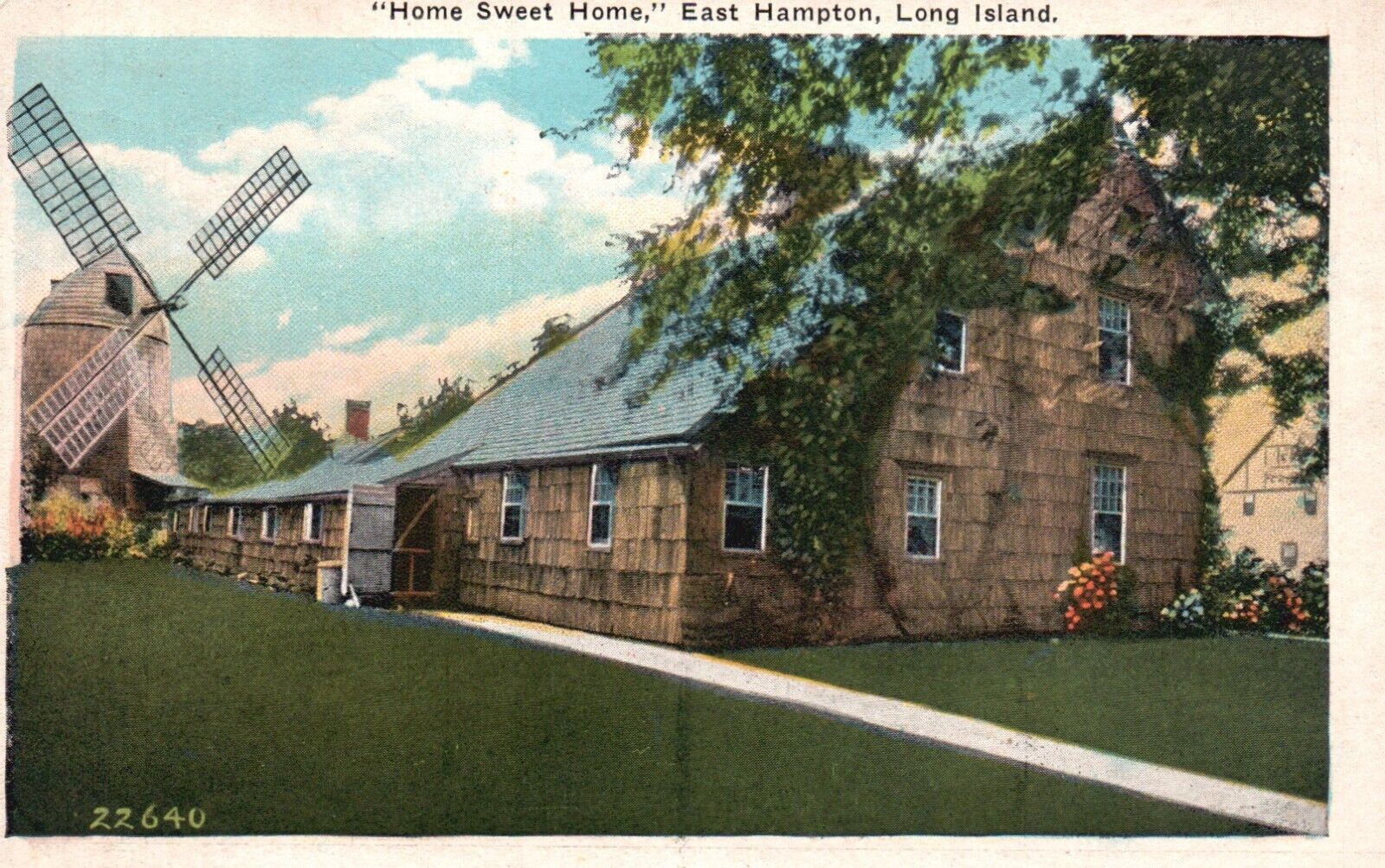 Postcard NY East Hampton Long Island Home Sweet Home 1929 Vintage PC H5784