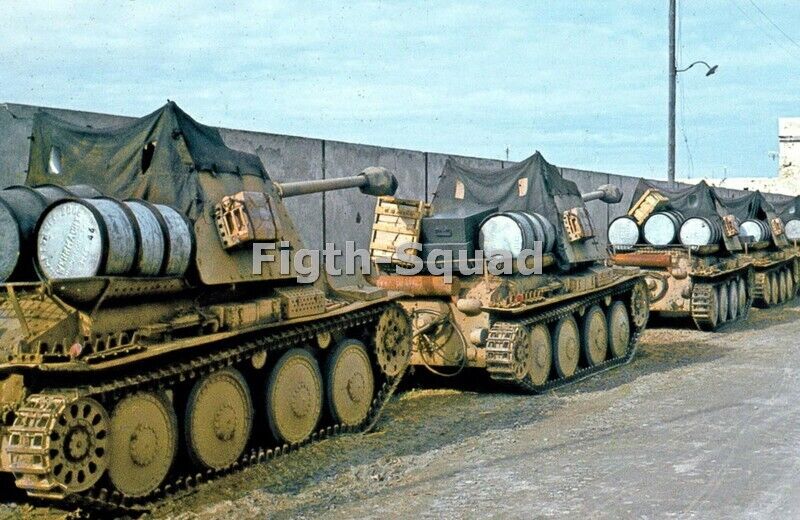 WW2 Picture Photo German Marder III Tank Destroyers in Tunisia 8373