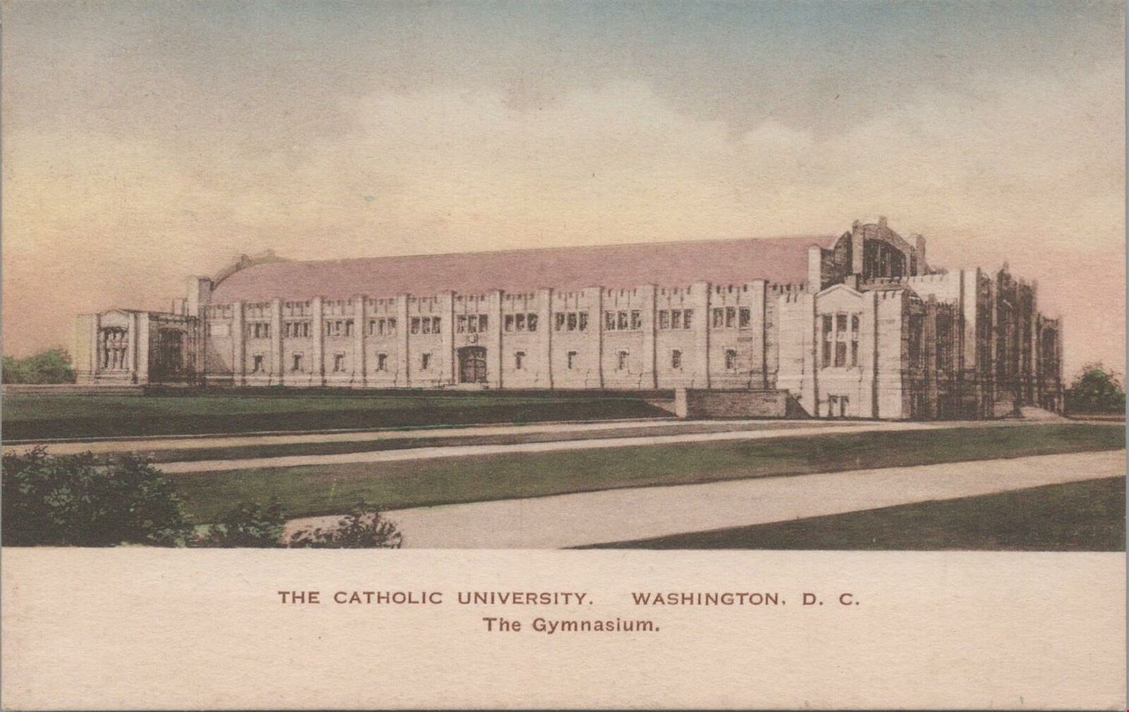 Postcard The Gymnasium Catholic University  Washington DC 