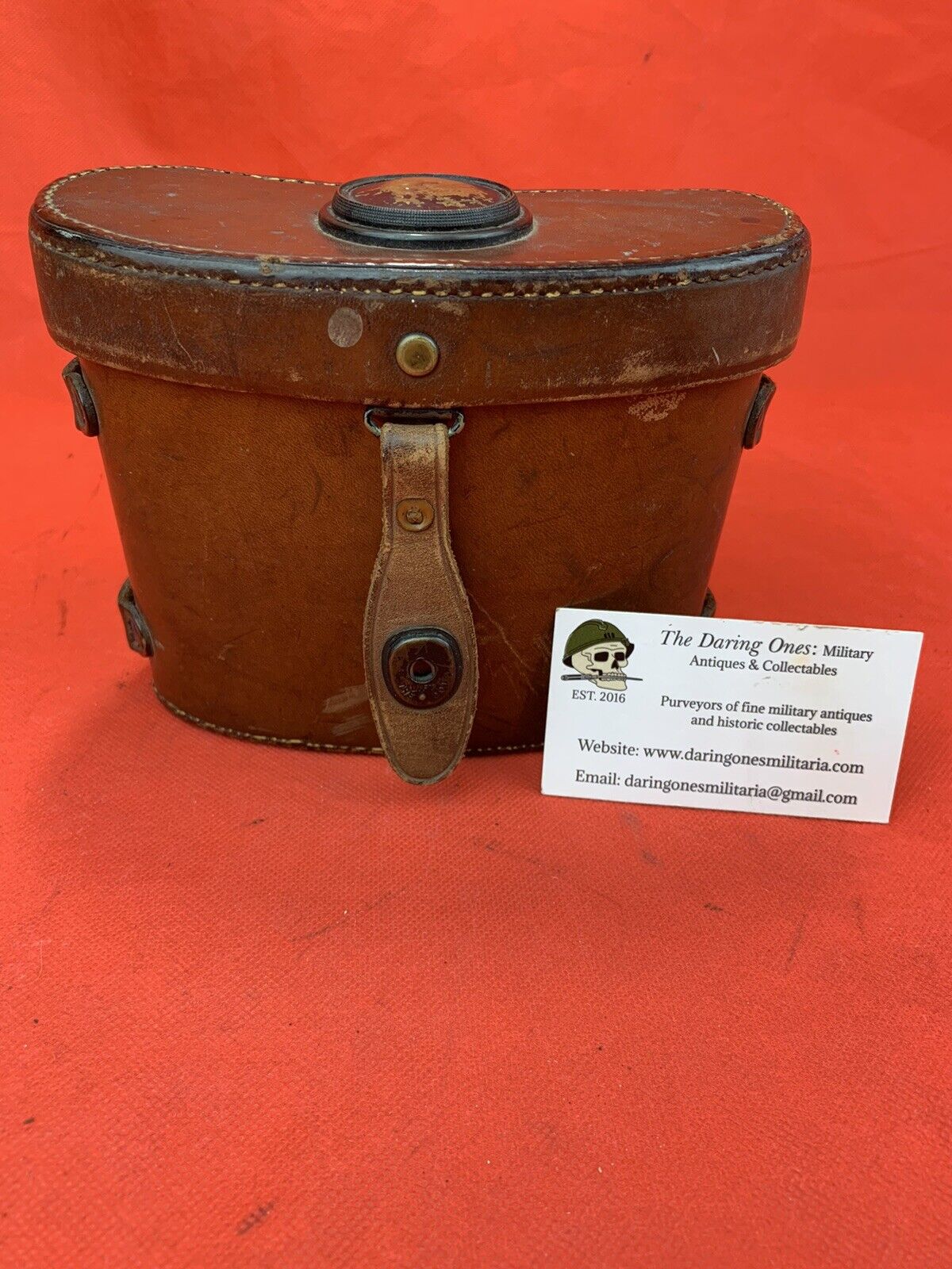 Original WW2 US Bausch & Lomb Leather Binoculars Case