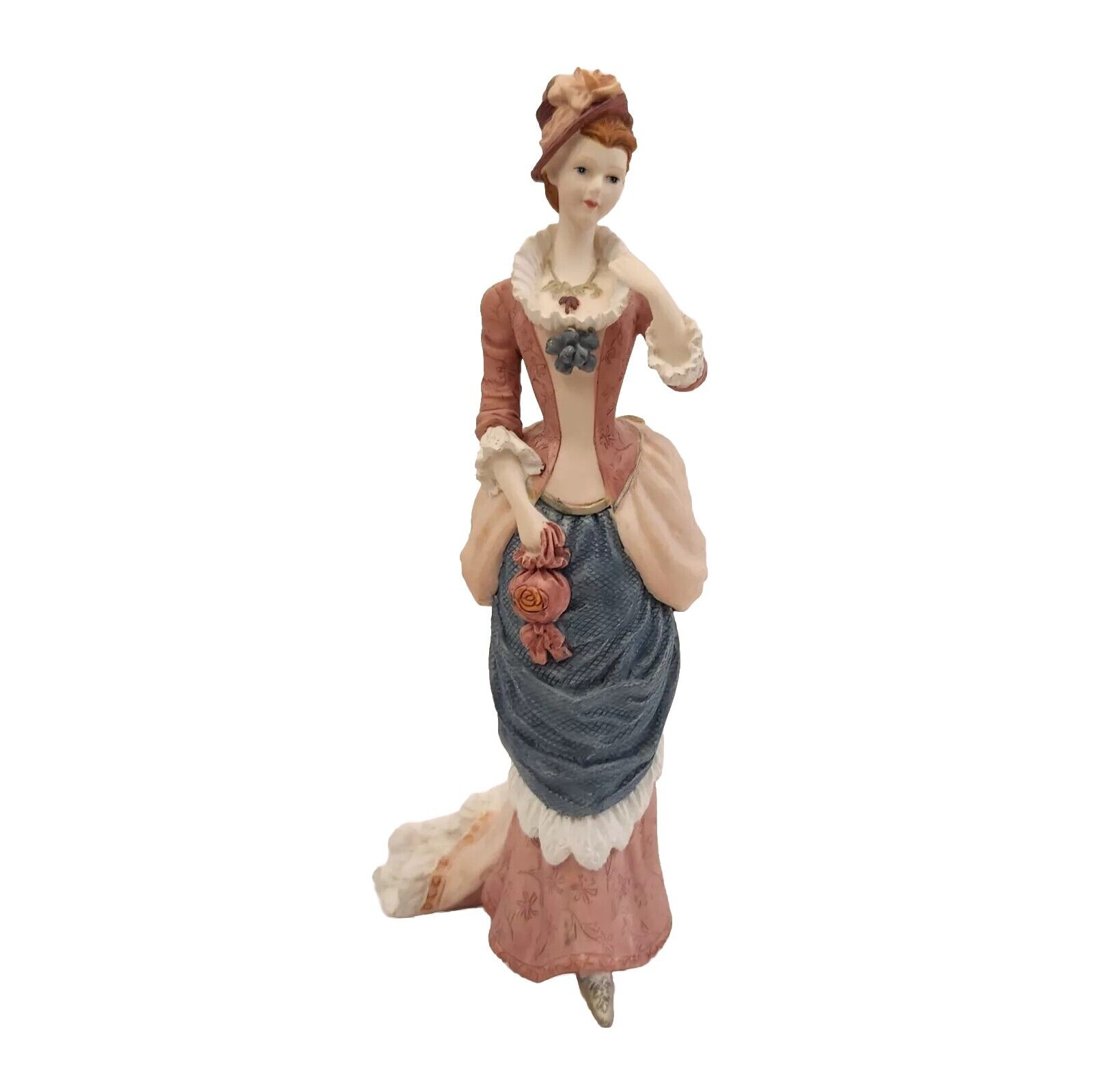 Harvest Hamlet Collection  Victorian Lady Figurine In Bustle Dress Bridgerton 