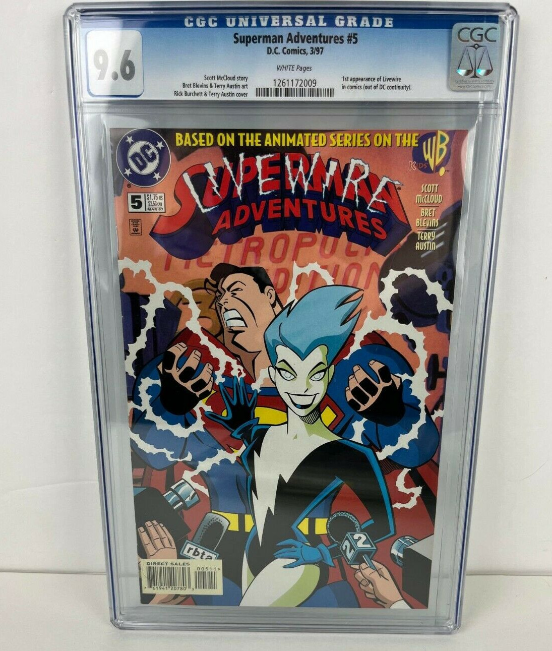 Superman Adventures #5  1st appearance  of Livewire CGC 9.6