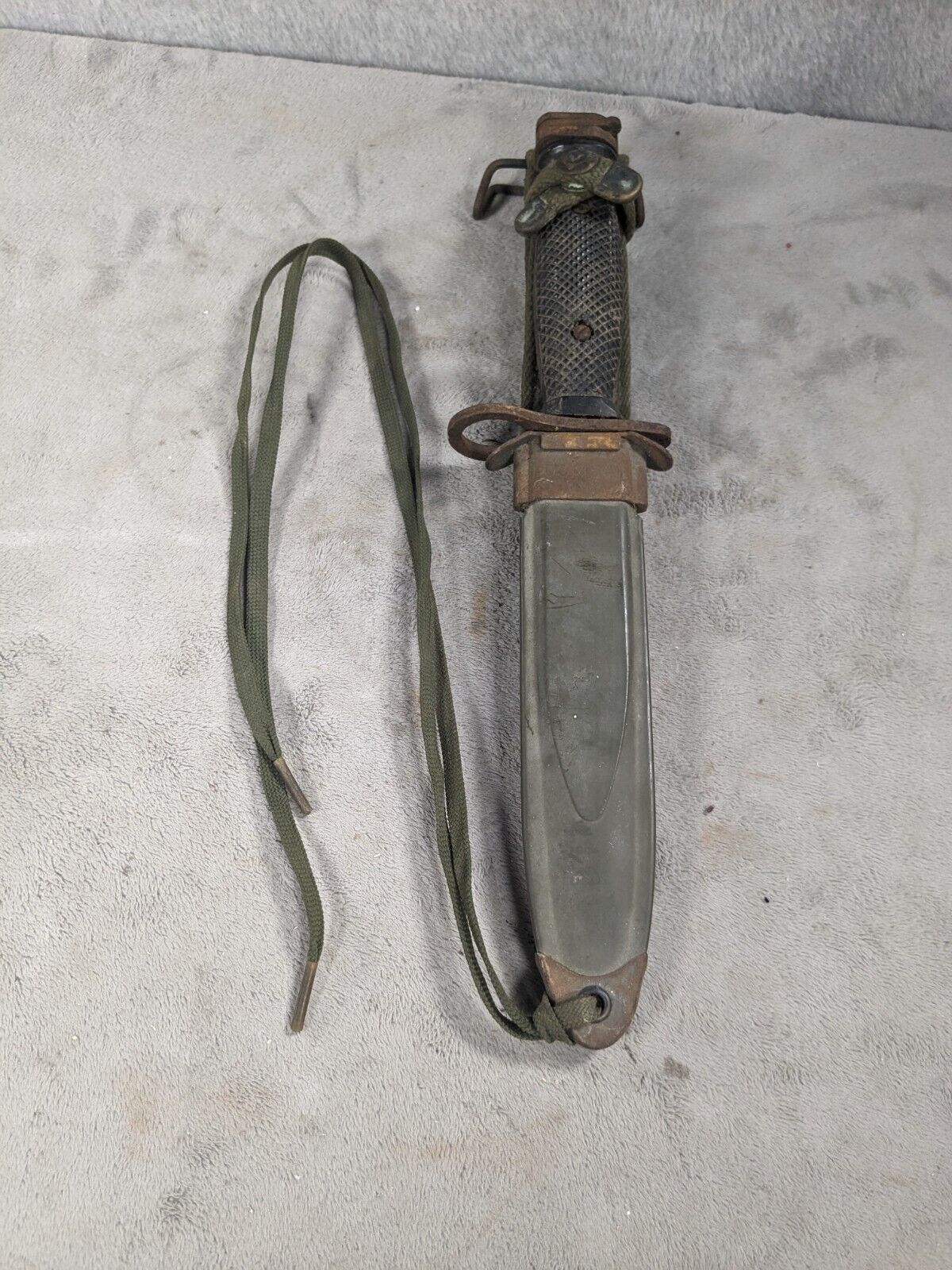 Vintage Knife BOC M7 Bayonet And Sheath Genuine Issue USA - Rusted