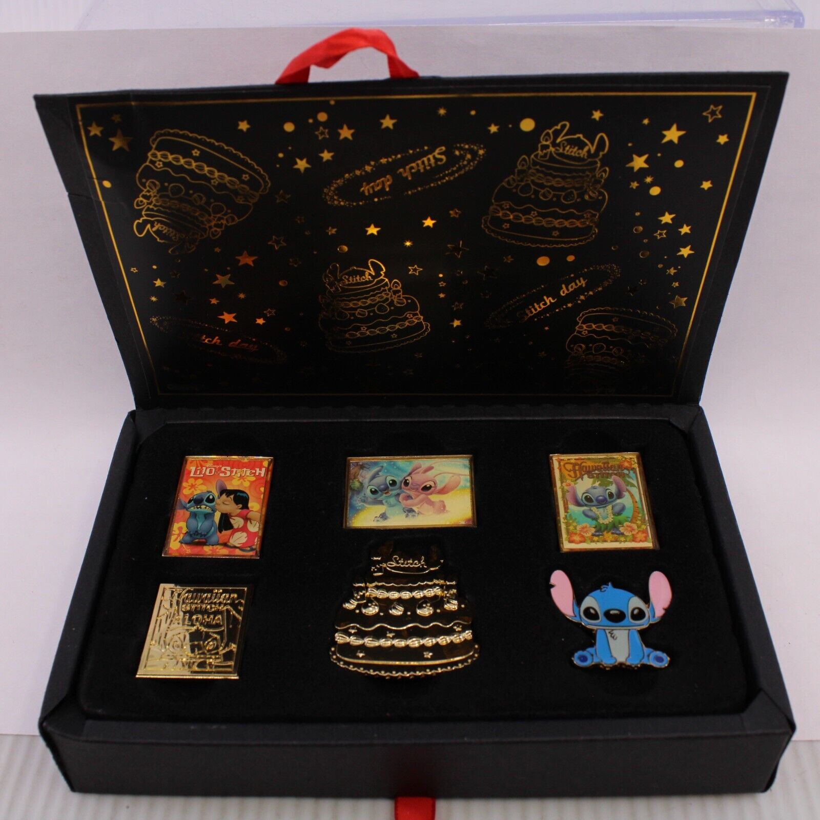 Disney Japan Store JDS Pin Boxed Set Lilo & Stitch Day Angel Cake 626