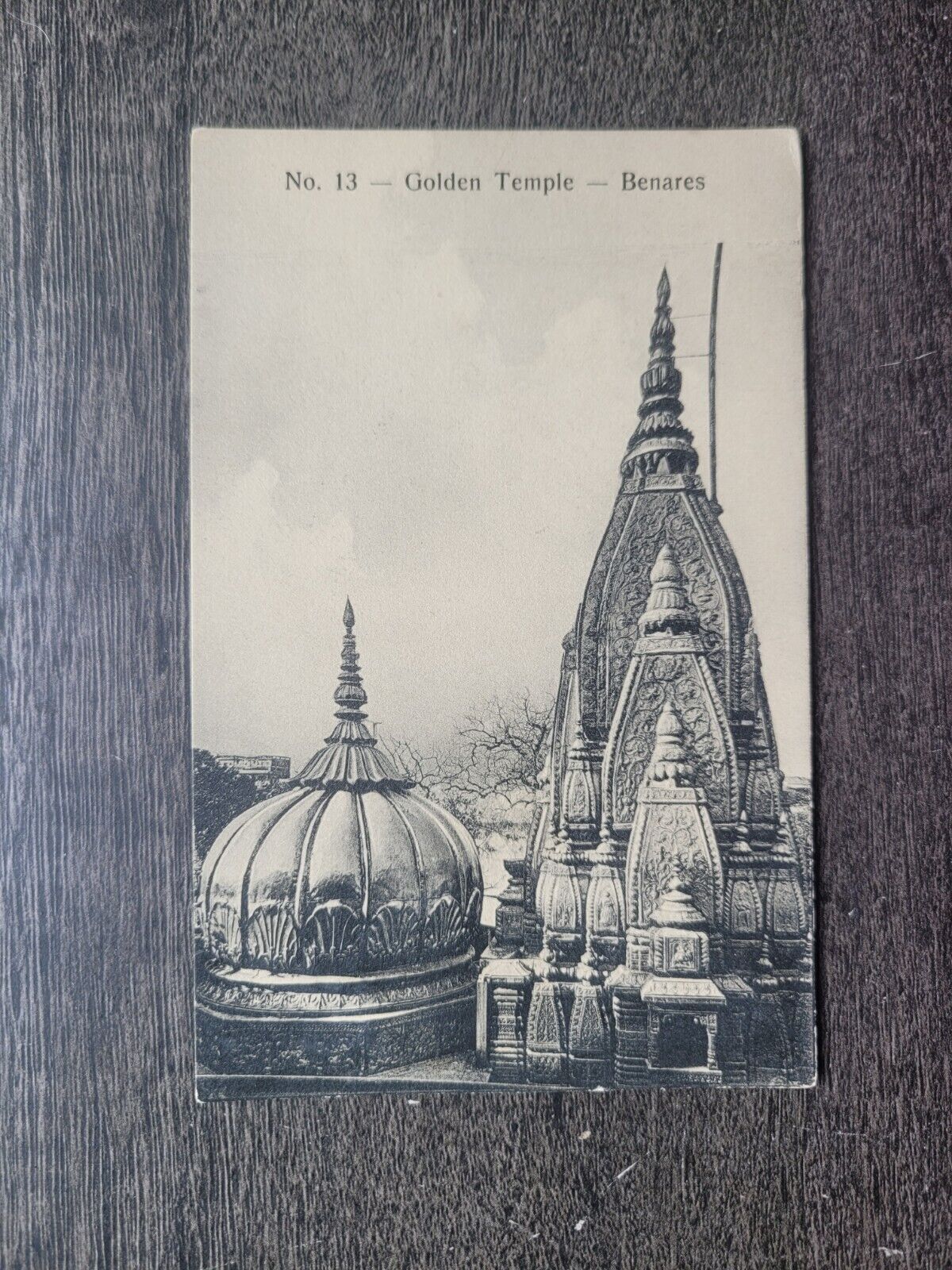 Benares, INDIA - Golden Temple - Postcard - Saeed Bros - Vintage c1910 VNT