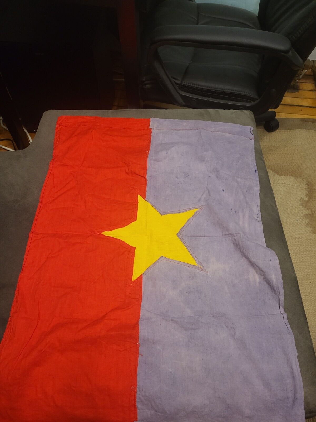 Captured Vietcong Vietnam war flag