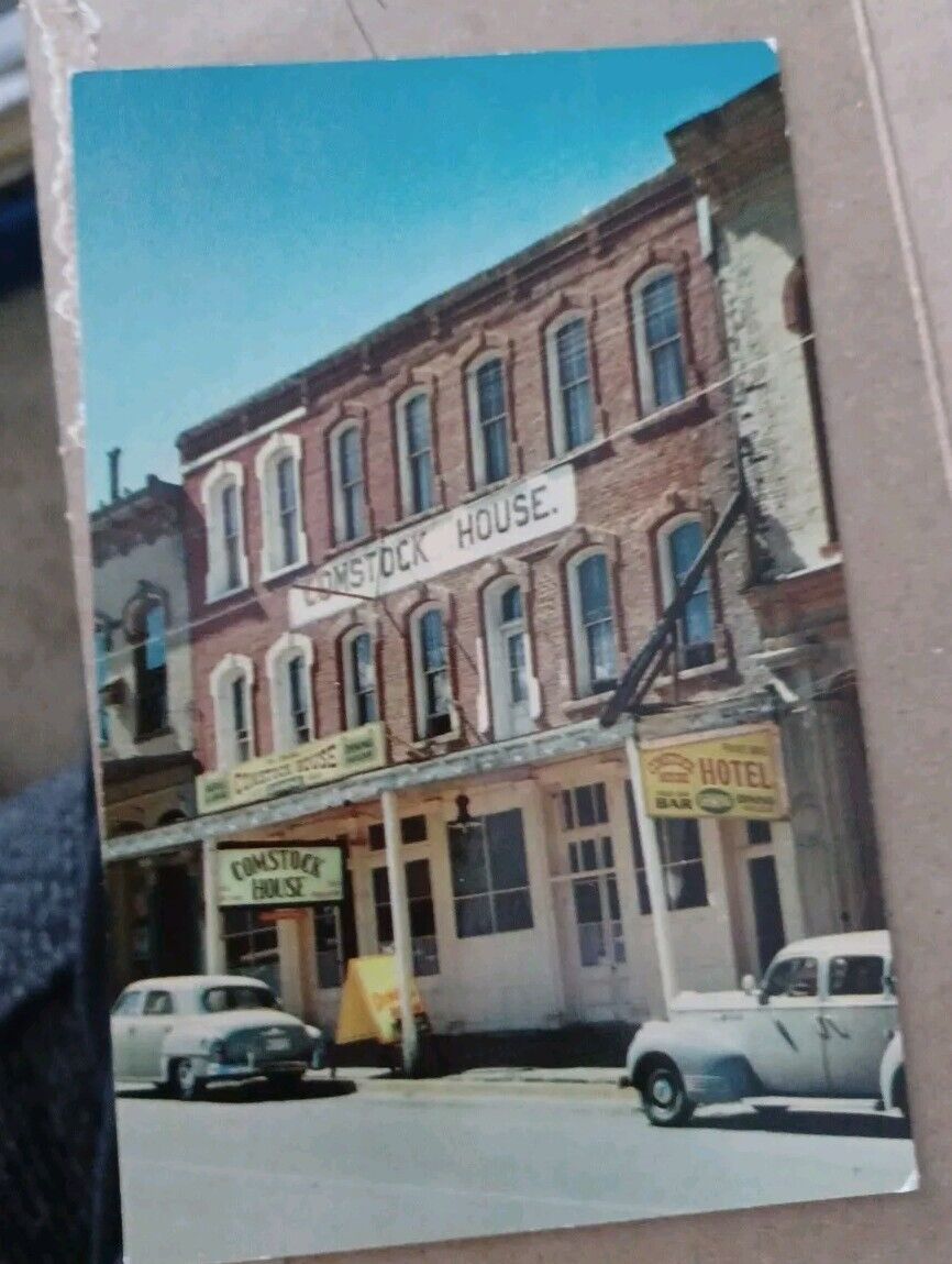 Comstock House Hotel Restaurant Bar Virginia City Nevada Early 1950s Cars