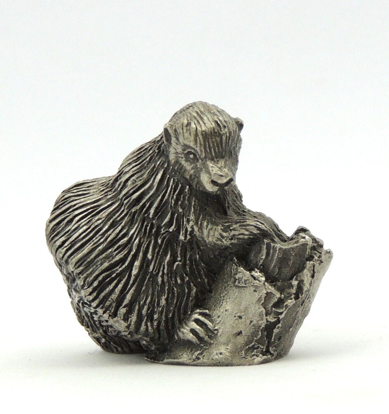 Franklin Mint The Porcupine J Lunger Miniature Pewter Figurine Woodland Animals