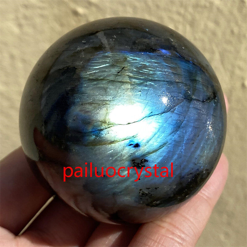 A+++ 1pc Natural Rainbow labradorite ball Quartz Crystal sphere Reiki Gem 50mm+