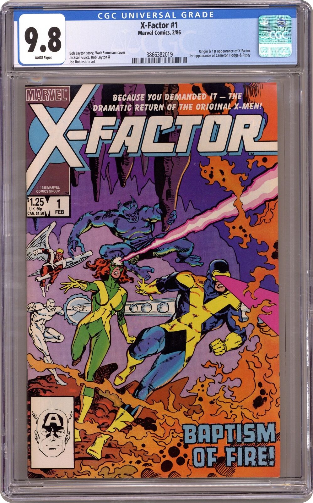 X-Factor 1D CGC 9.8 1986 3866382019 1st app. X-Factor