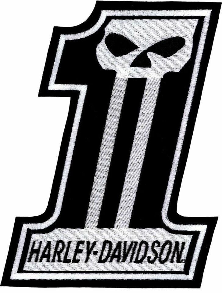 Harley Davidson Number 1 Skull Vest - Jacket Back PATCH Sew on patch 12\