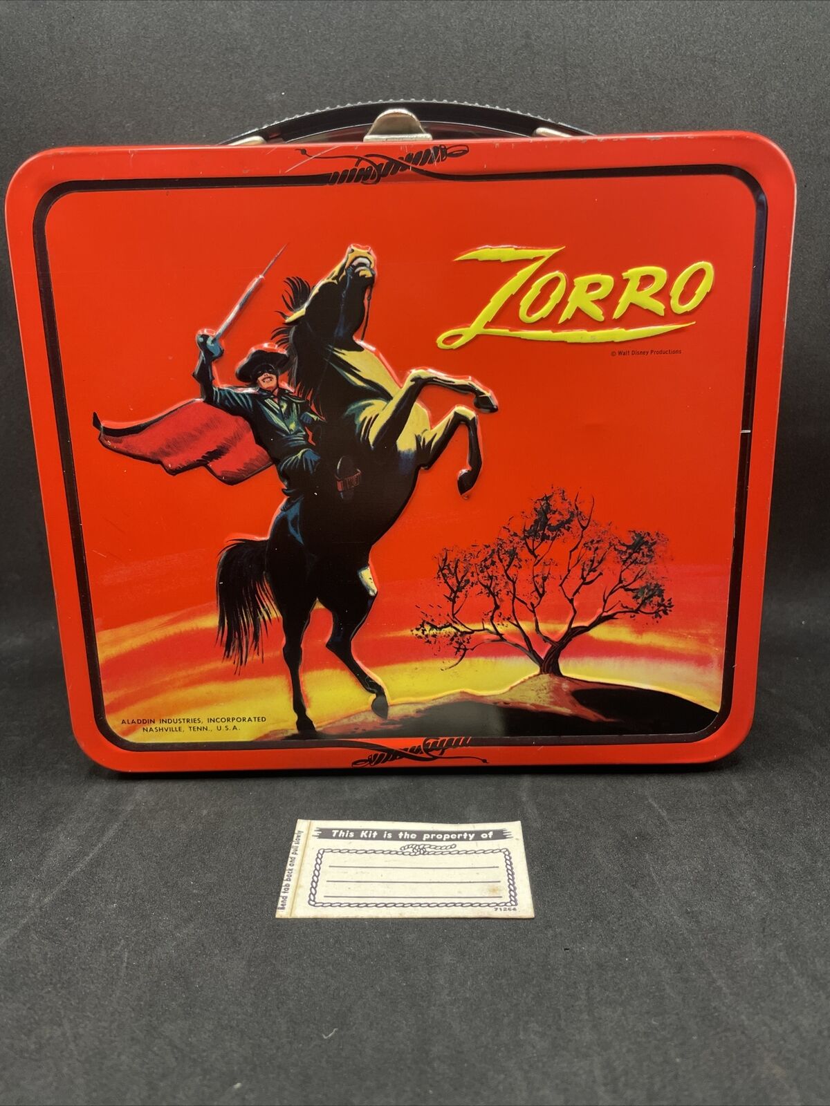 RARE 1966 RED Zorro Lunchbox Vintage - “SD Collection” Brand New With Sticker