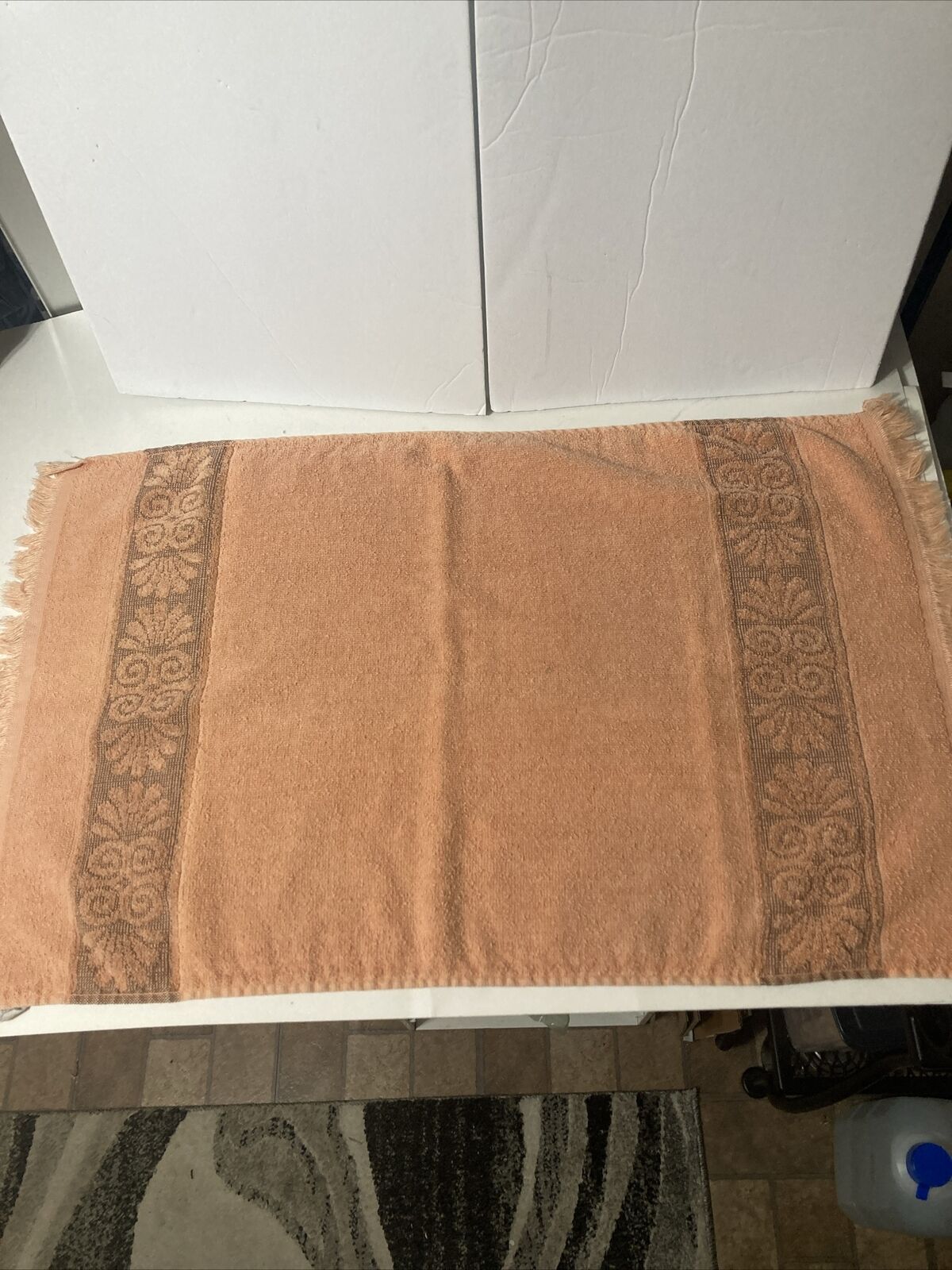 Vintage Hand Towel Cannon Monticello Orange Brown MCM 15”x24”