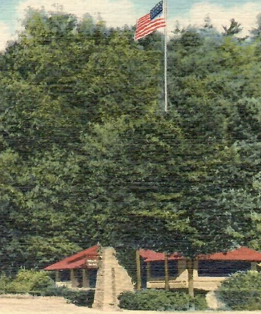 Vintage Linen Postcard Entrance Watkins Glen Finger Lake Central New York NY