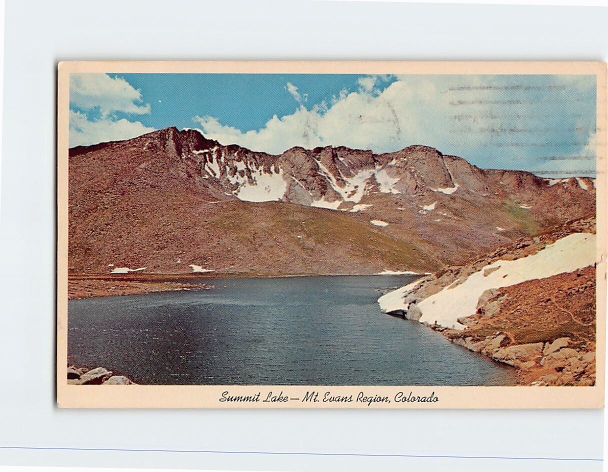 Postcard Summit Lake Mount Evans Region Colorado USA North America
