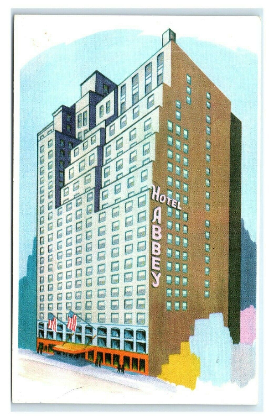 Postcard Abbey Hotel, NY chrome L10