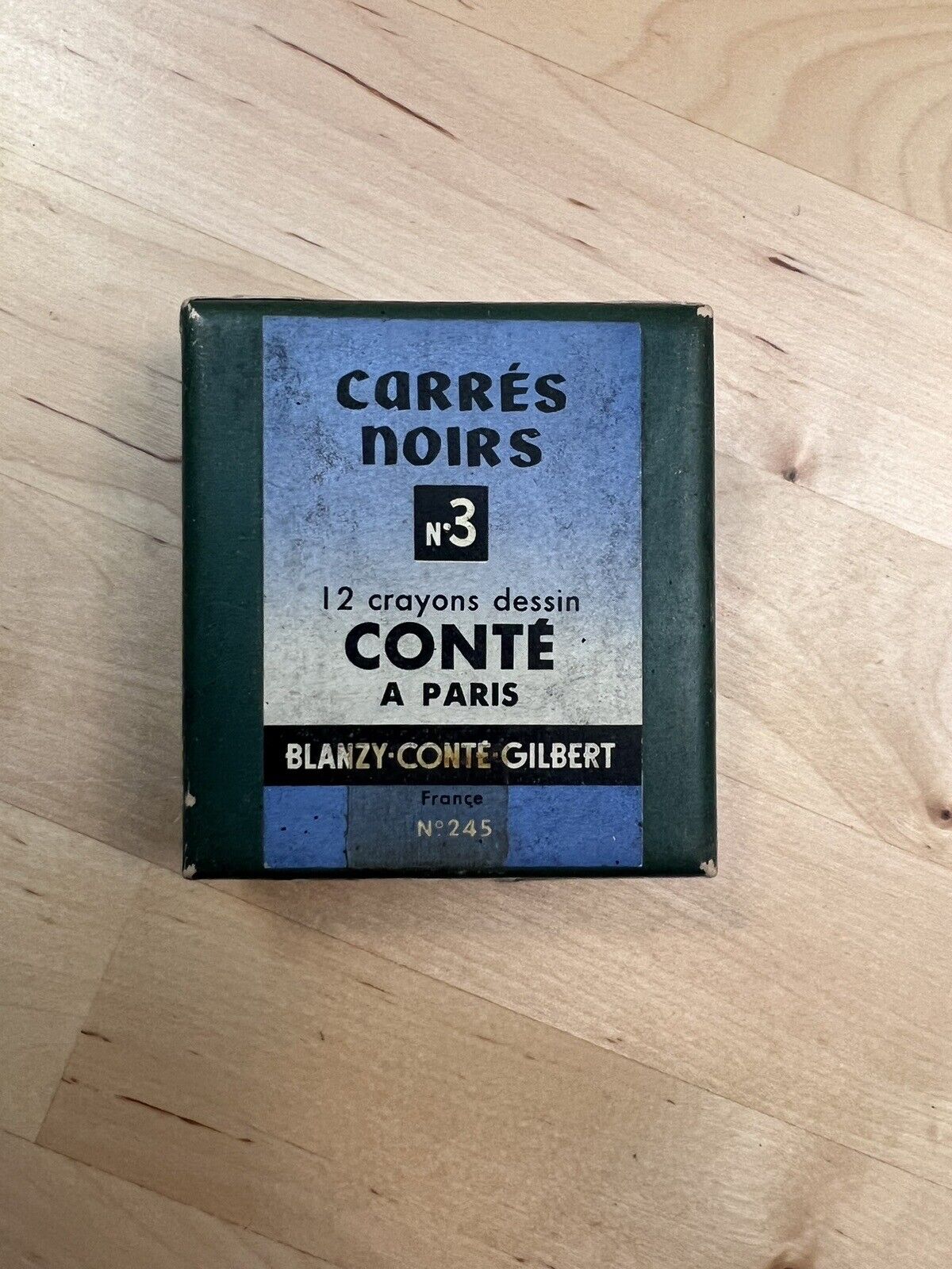 Vintage Conté a Paris Crayons (Carrés Noirs No.3) - France - 6 sticks in box 