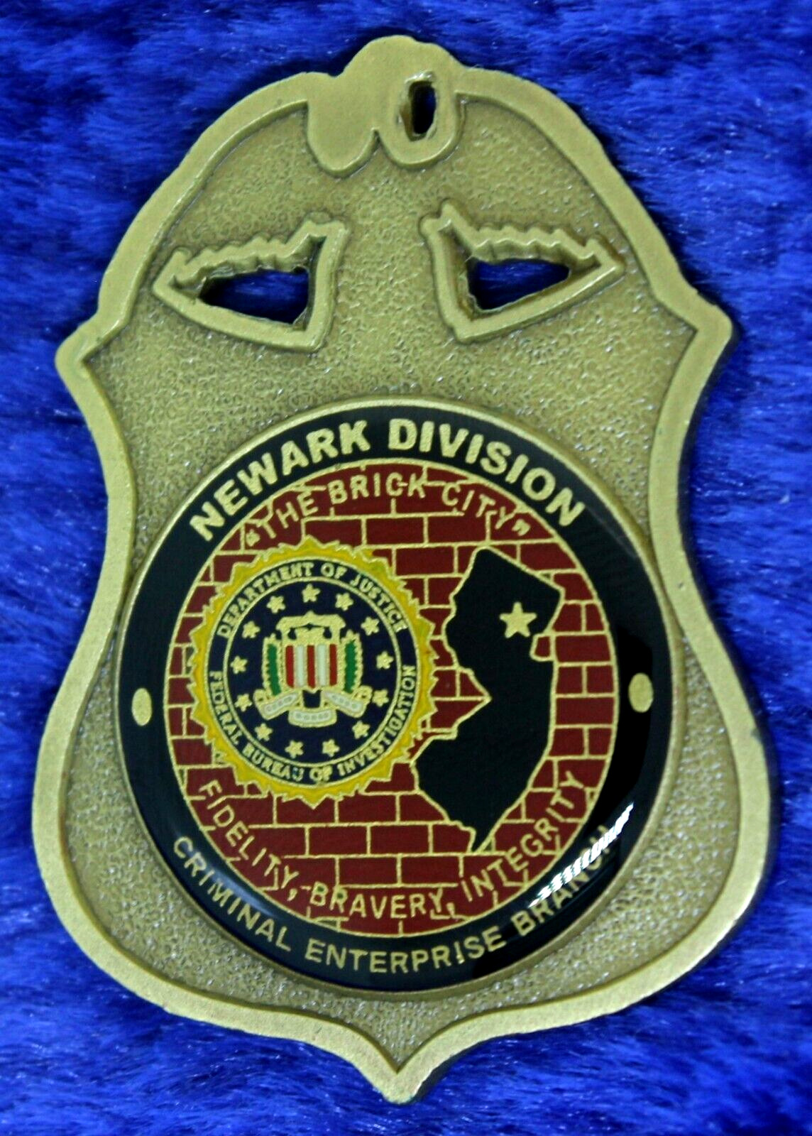 FBI Newark Division Criminal Enterprise Branch Challenge Coin PT-2