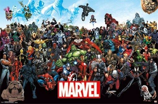 MARVEL COMICS POSTER Amazing Group Cast Collage RARE HOT NEW 22x34