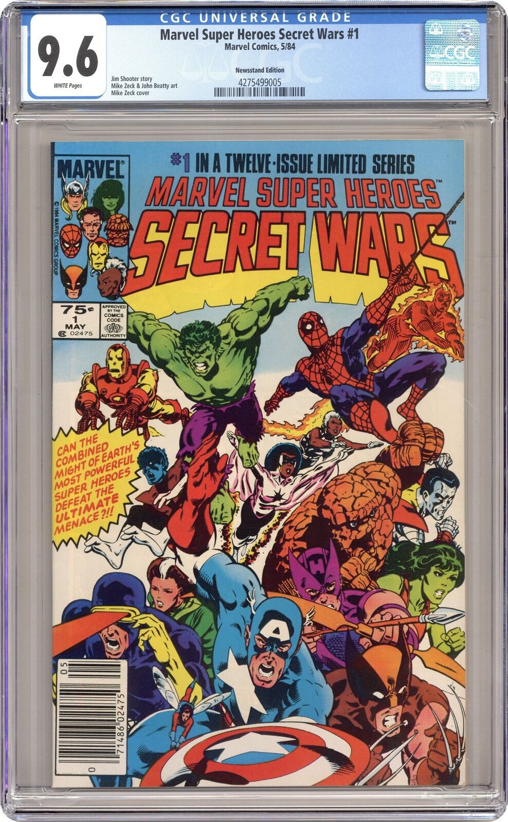 Marvel Super Heroes Secret Wars 1N CGC 9.6 Newsstand 1984 4275499005