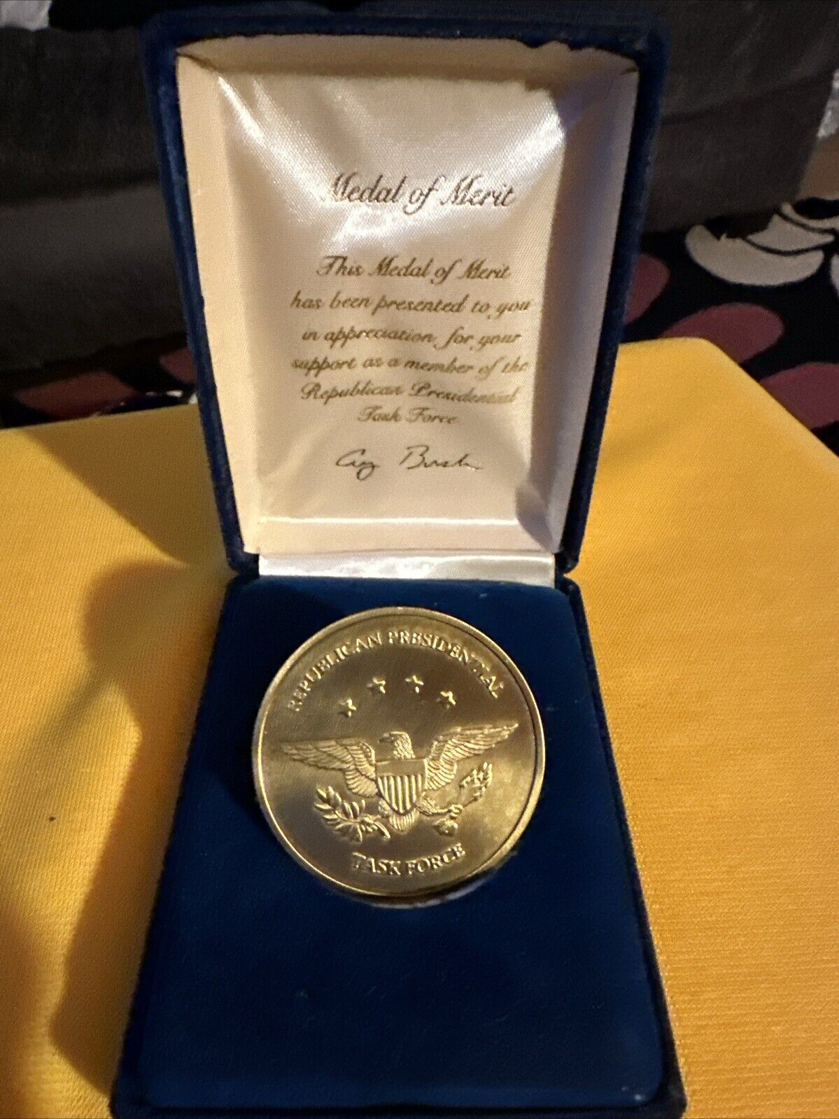Medal Of Merit - George Bush - Presidential Task Force - With Case