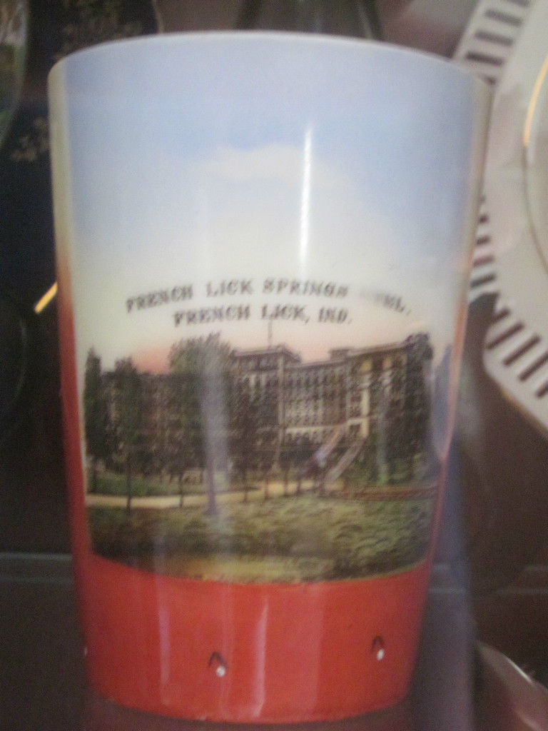 FRENCH LICK SPRINGS HOTEL CUP FRENCH LICK WEST BADEN VINTAGE OLD CHINA HANDPAINT