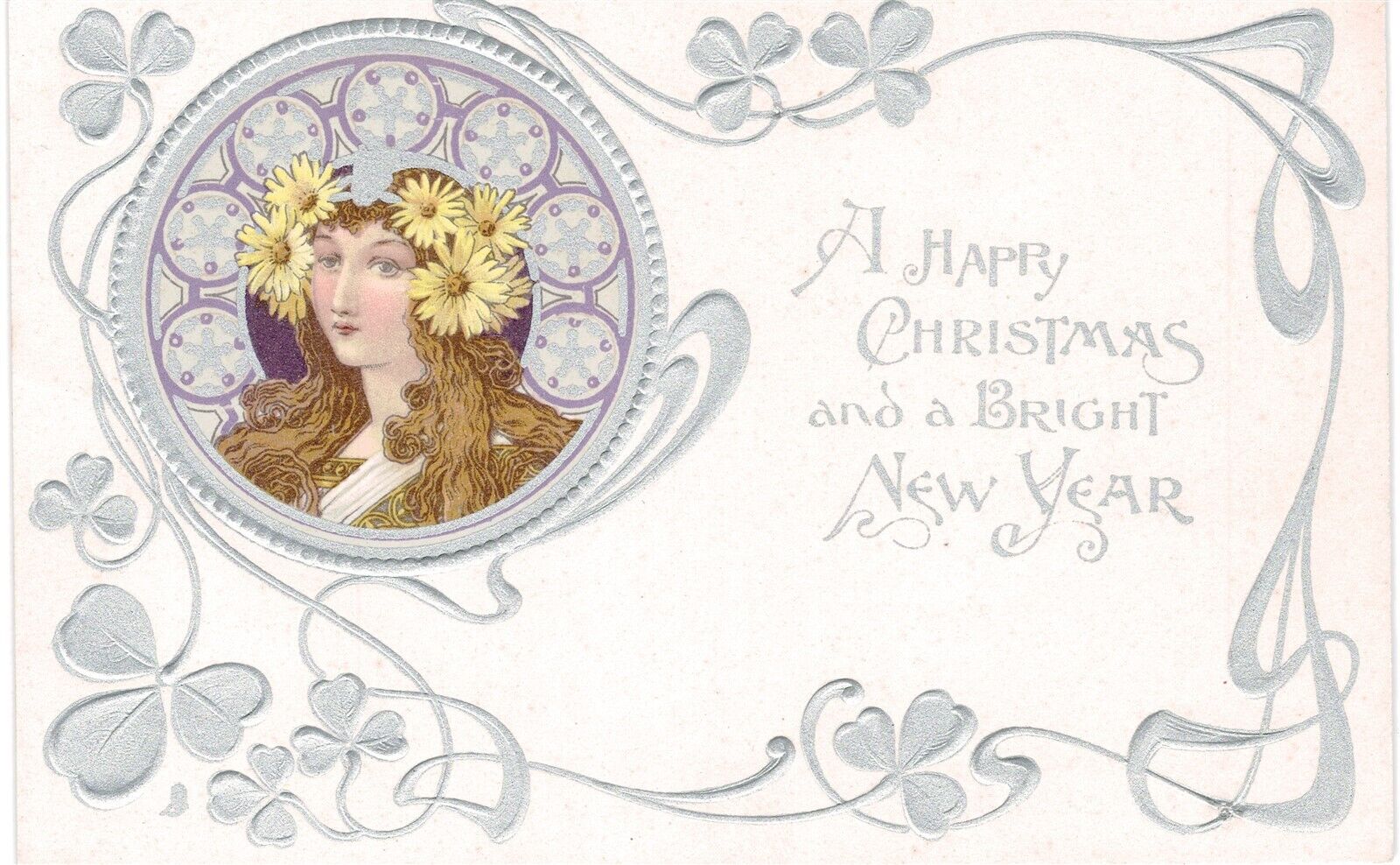 Eva Danielle Art Nouveau Happy Christmas Tuck 1739 