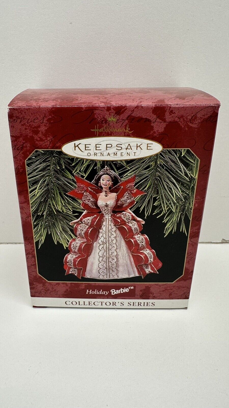 Vintage Hallmark Keepsake Ornament Barbie 2000 Club Exclusive Red Dress New