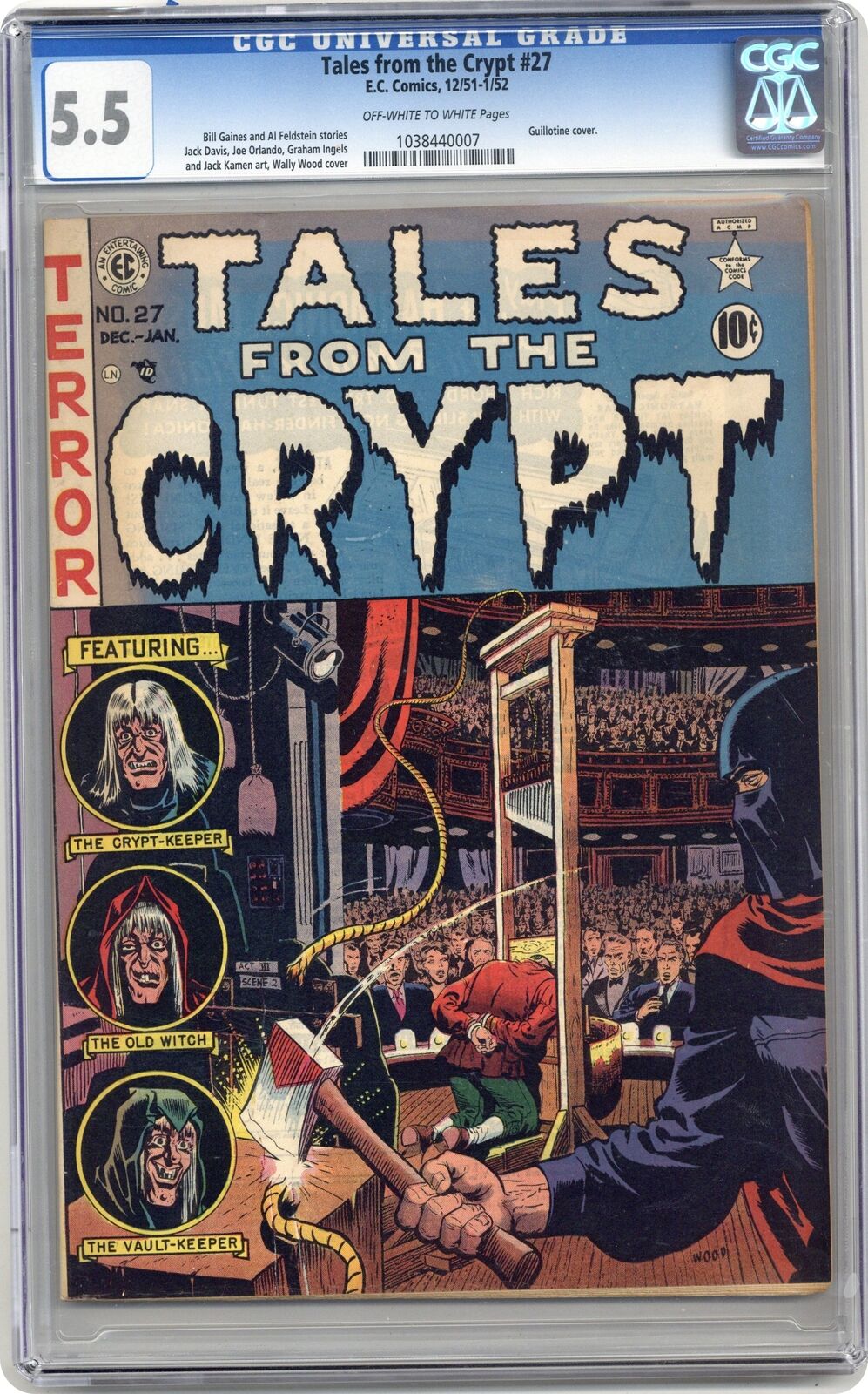 Tales from the Crypt #27 CGC 5.5 1951 1038440007