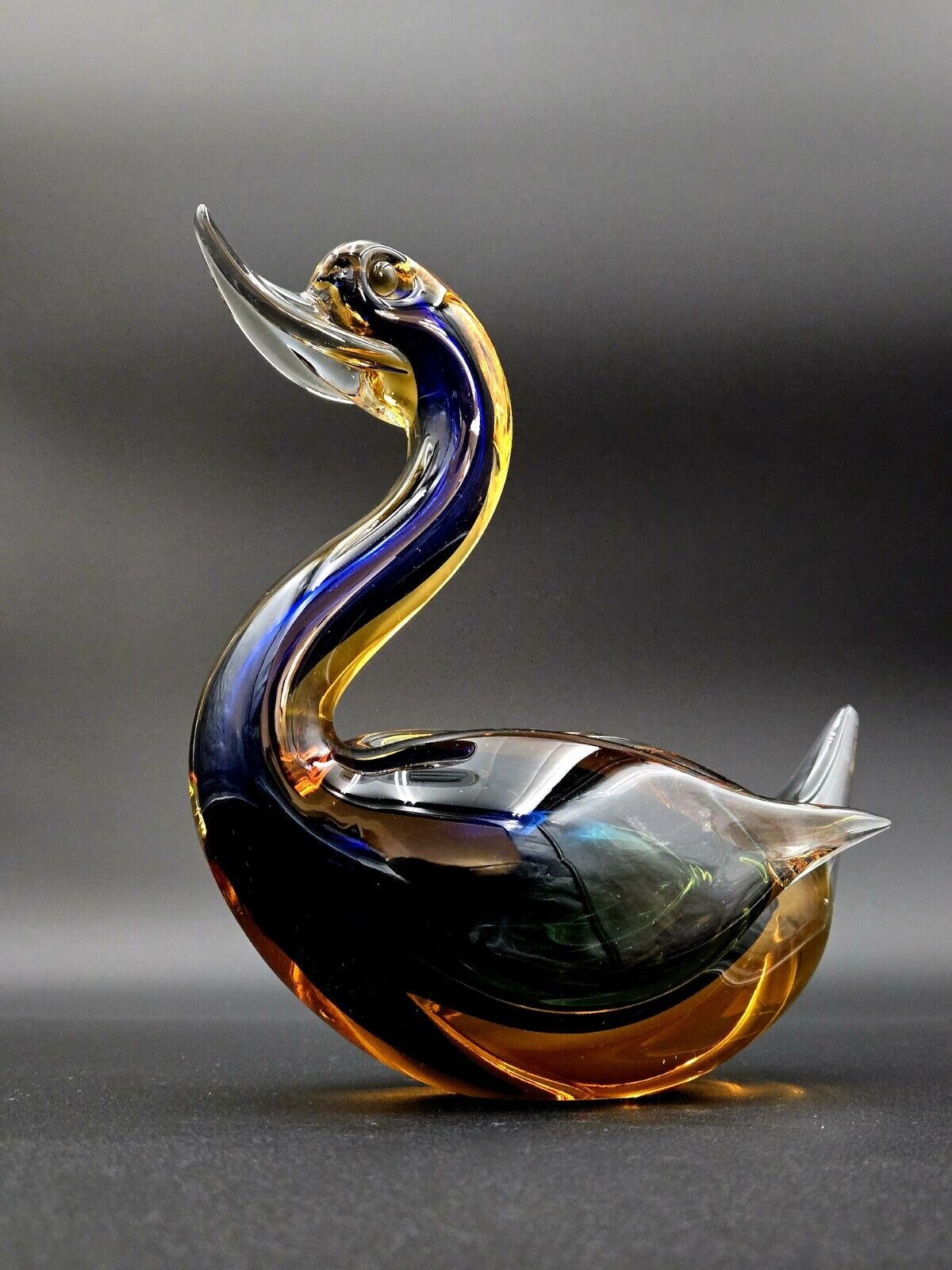 Murano Art Glass Sommerso Duck 7\