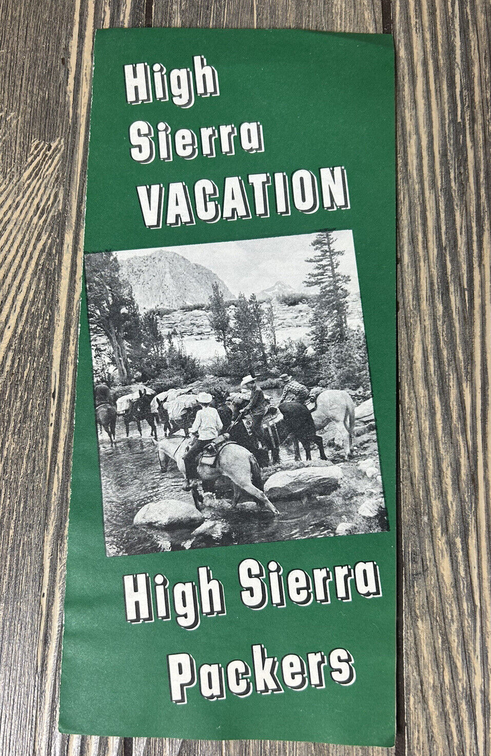 Vintage High Sierra Vacation High Sierra Packers Brochure Pamphlet Souvenir