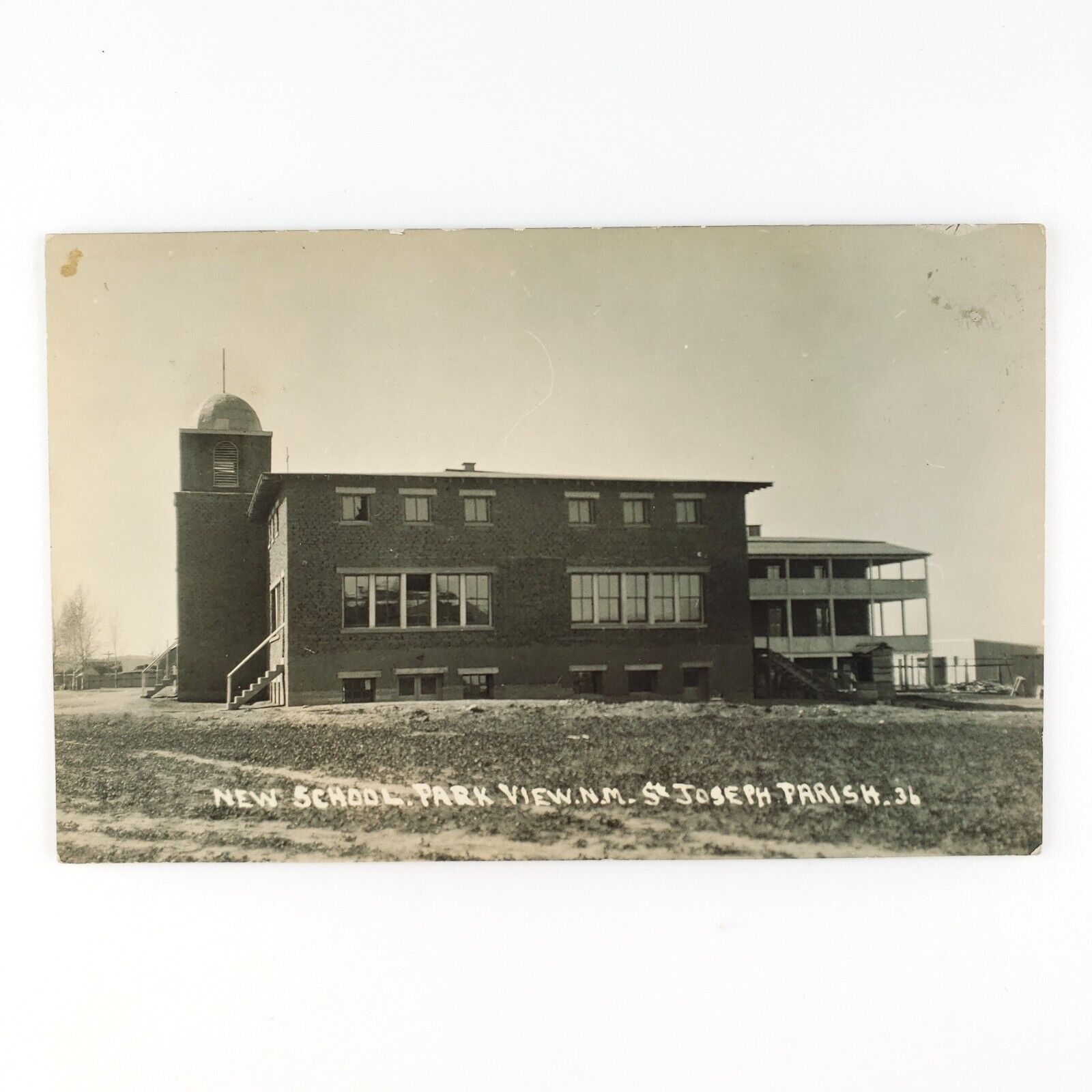 St Joseph Parish School RPPC Postcard 1920s Vintage Real Photo Park View D1029