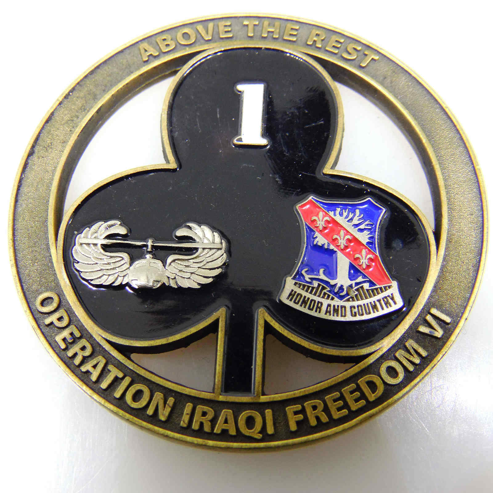 ABOVE THE REST OPERATION IRAQI FREEDOM VI TF 1-327 IN CHALLENGE COIN