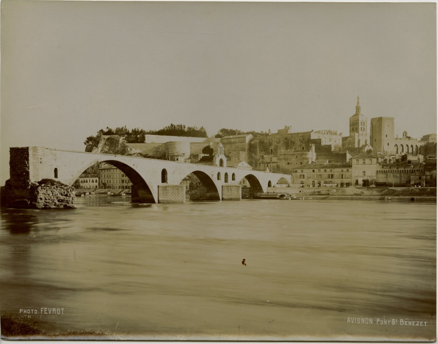 Fevrot, France, Avignon, Pont St. Bénezet vintage print, France photomechanical