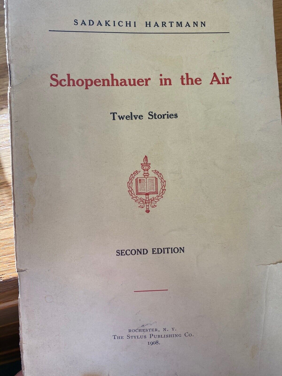 HARTMANN SCHOPENHAUER 1908  The scarce 1908 second edition of Sadakichi Hartmann