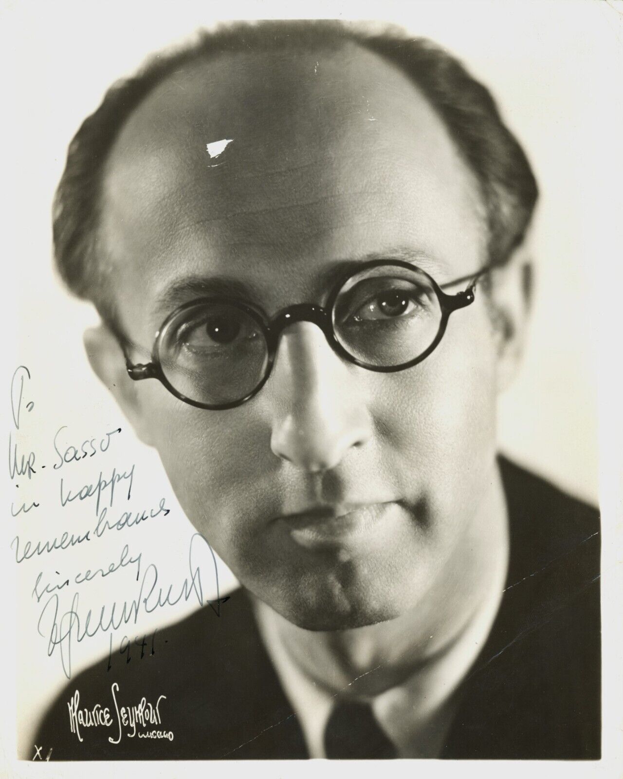 Mystery Celebrity Vintage Signed Photo - 1941