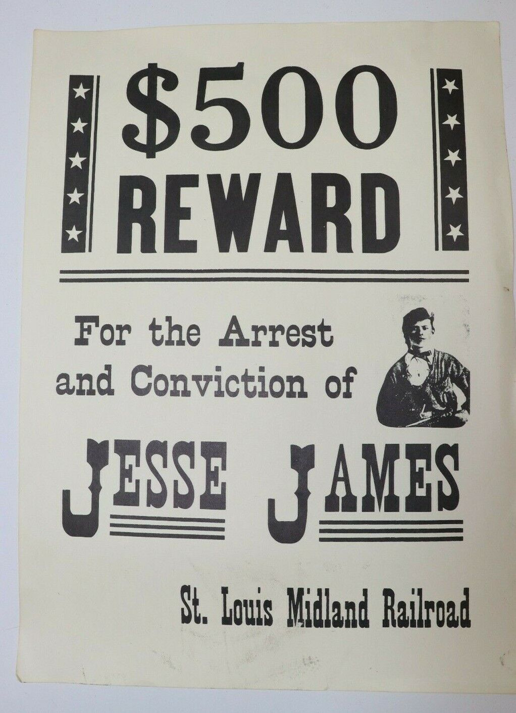 Poster $500 reward for the arrest and conviction of Jesse James Z351