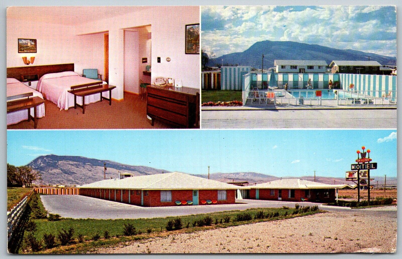 Cody Wyoming 1960s Postcard Skyline Motel Room Swimming Pool